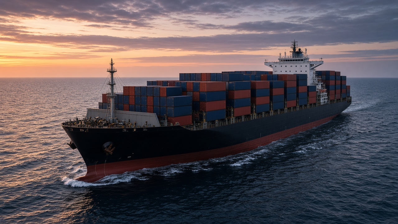 Ocean vessel carrying containers